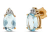 14k Yellow Gold Aquamarine Earrings