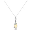 10k White Gold Citrine Necklace/Pendants