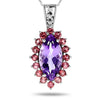 10k White Gold Multi Gem Necklace/Pendants