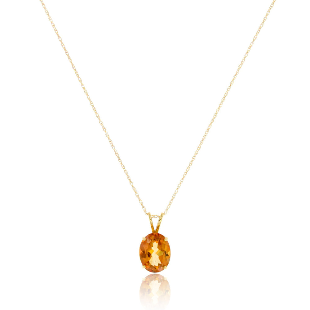 14k Yellow Gold Topaz Necklace/Pendants