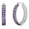 14k White Gold Amethyst Earrings