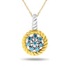 10k Two Tone Gold Diamond Necklace/Pendants