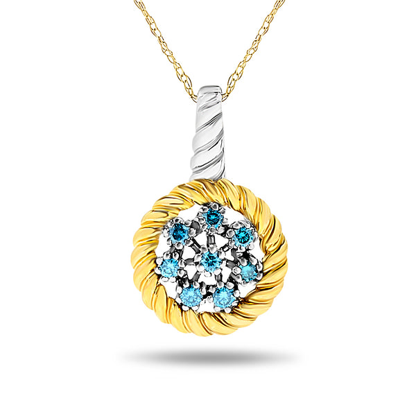 10k Two Tone Gold Diamond Necklace/Pendants