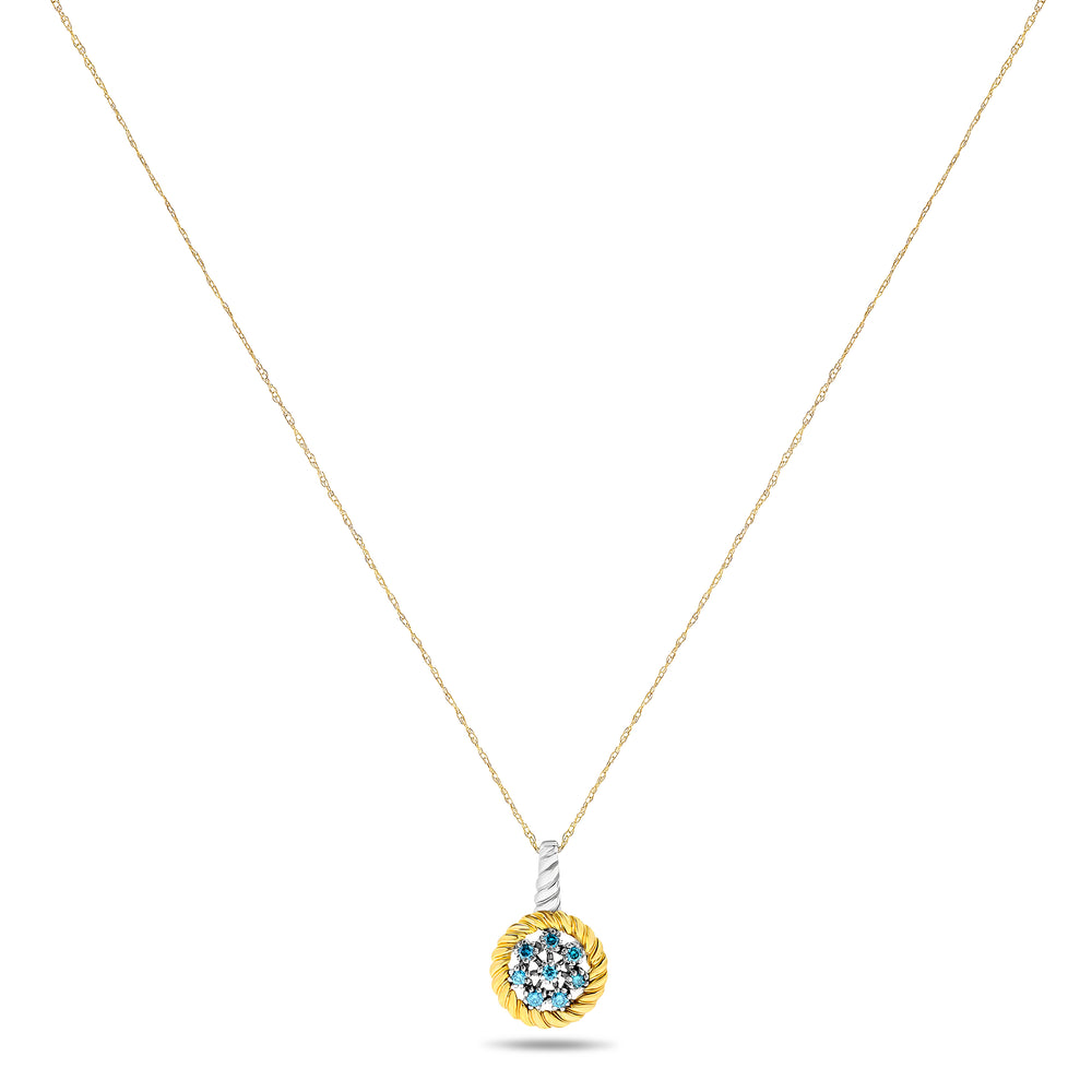 10k Two Tone Gold Diamond Necklace/Pendants