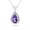 10k White Gold Amethyst Necklace/Pendants