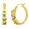 14k Yellow Gold Peridot Earrings