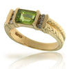 14k Yellow Gold Peridot Rings