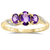 10k Yellow Gold Amethyst Rings