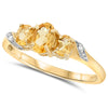 10k Yellow Gold Citrine Rings