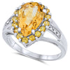 14k White Gold Citrine Rings