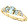 10k Yellow Gold Aquamarine Rings