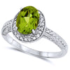 14k White Gold Peridot Rings