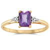 10k Yellow Gold Amethyst Rings