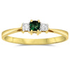 14k Yellow Gold Emerald Rings