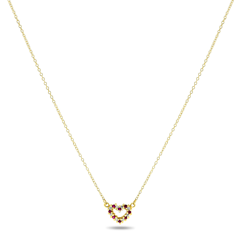 14k Yellow Gold Ruby Necklace/Pendants