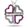 14k White Gold Ruby Necklace/Pendants