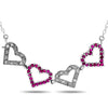 14k White Gold Ruby Necklace/Pendants