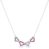 14k White Gold Ruby Necklace/Pendants