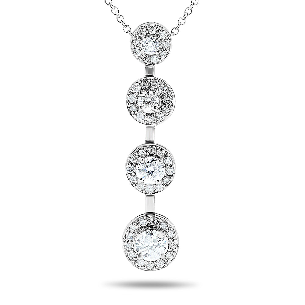 14k White Gold Diamond Necklace/Pendants