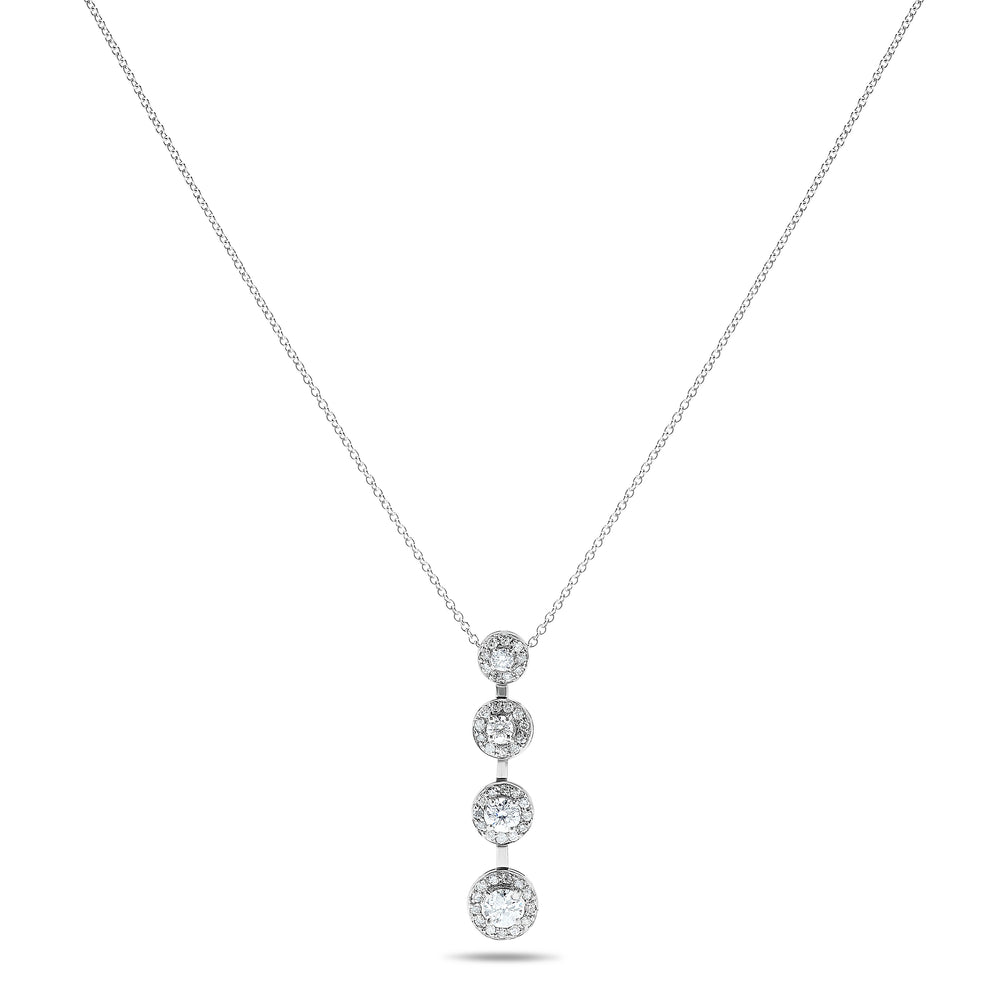 14k White Gold Diamond Necklace/Pendants