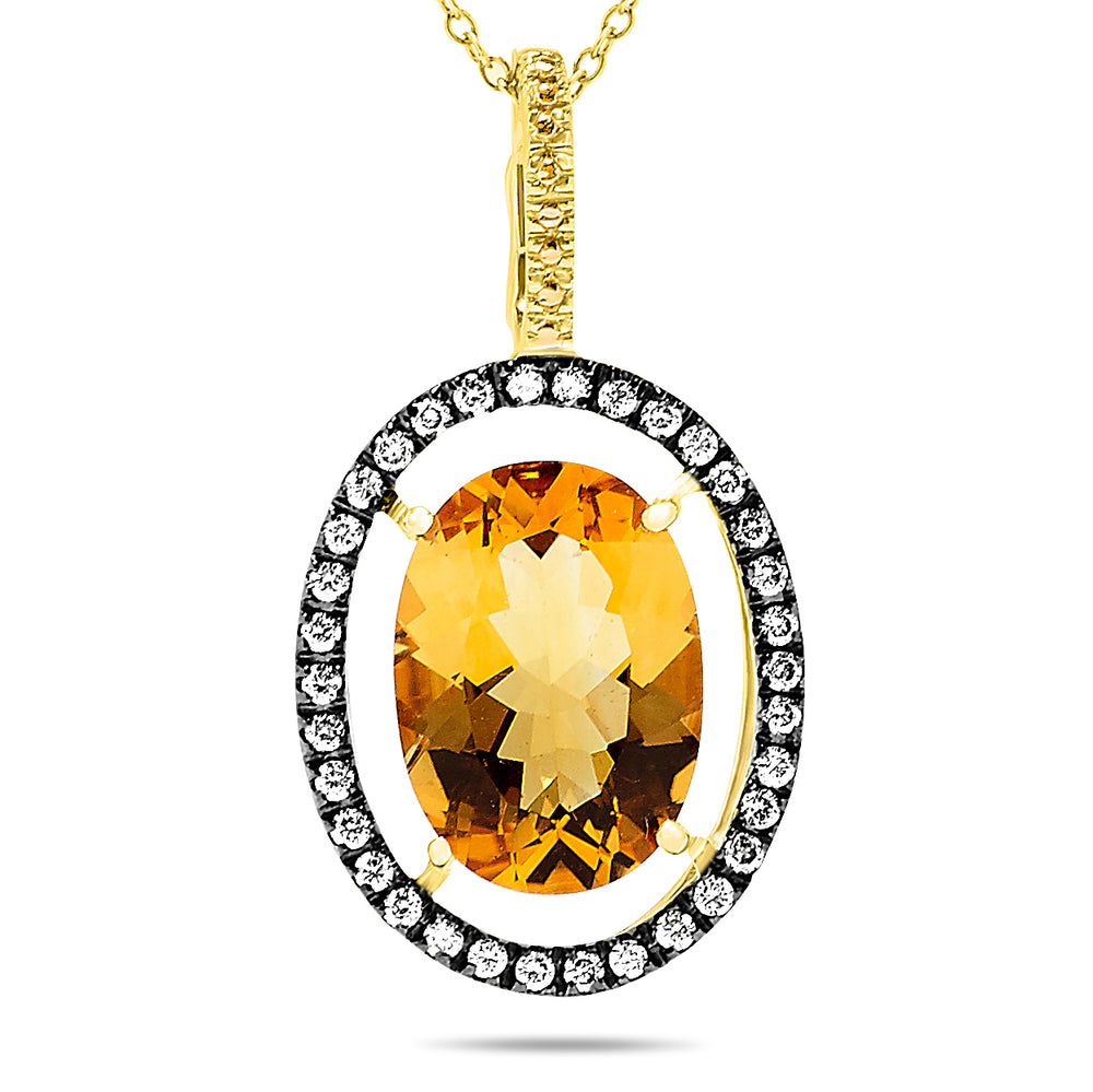 14k Yellow Gold Citrine Necklace/Pendants