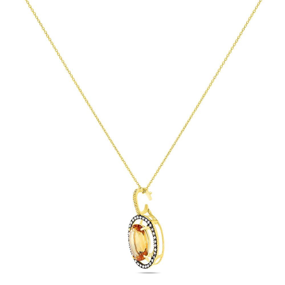 14k Yellow Gold Citrine Necklace/Pendants