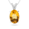 14k White Gold Citrine Necklace/Pendants