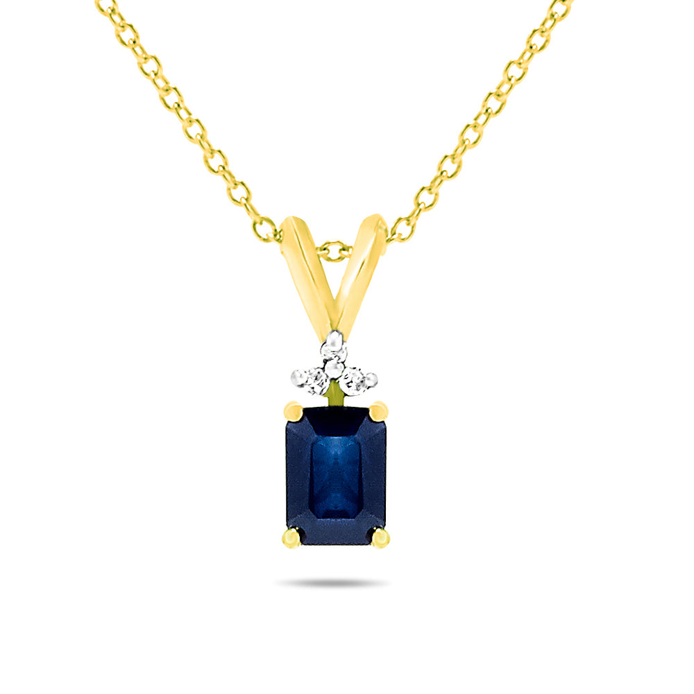 14k Yellow Gold Sapphire Necklace/Pendants