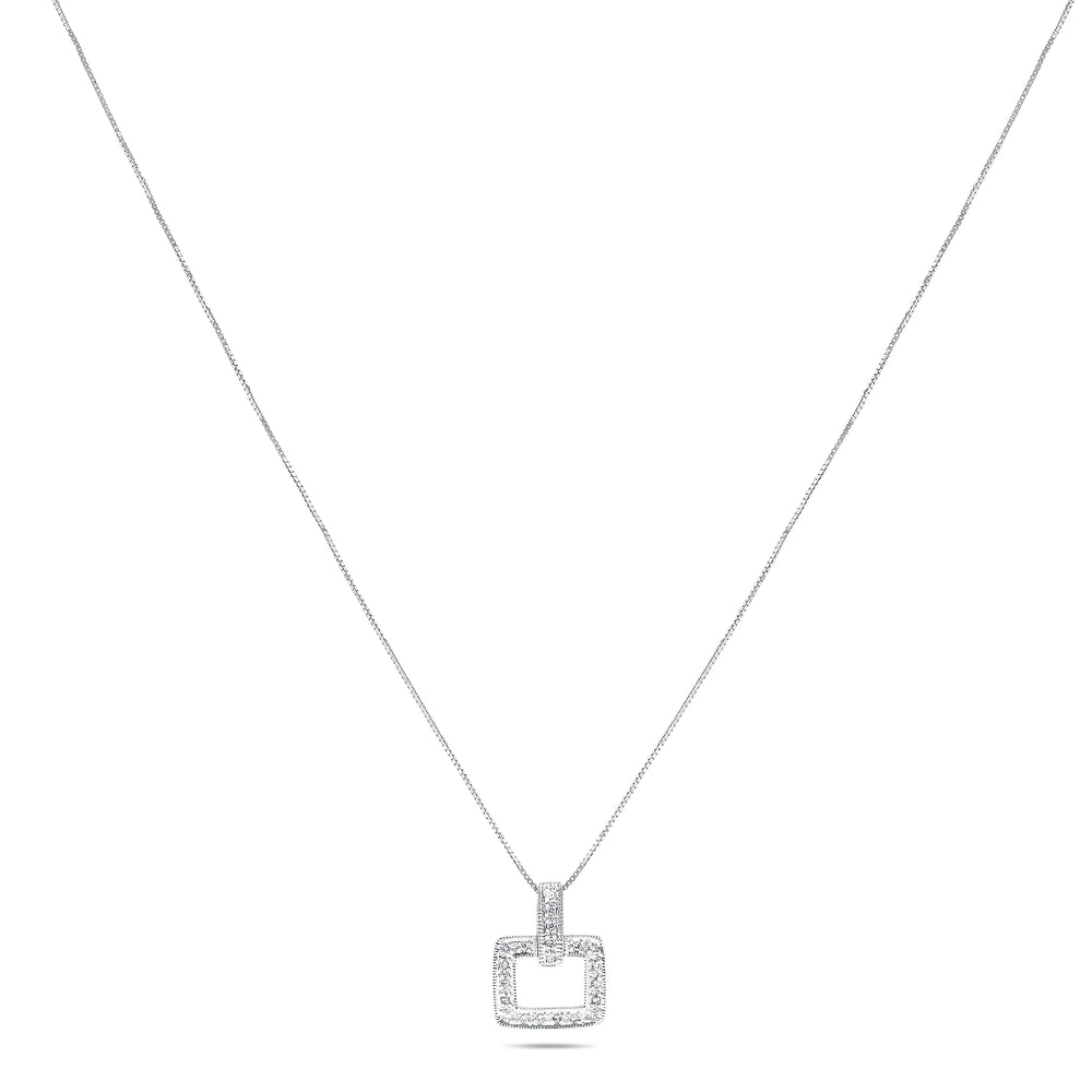 14k White Gold Diamond Necklace/Pendants