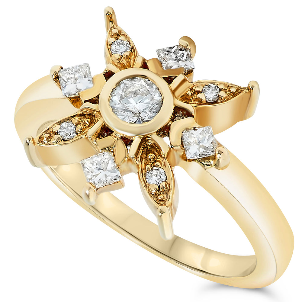 14k Yellow Gold Diamond Rings