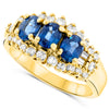 18k Yellow Gold Sapphire Rings