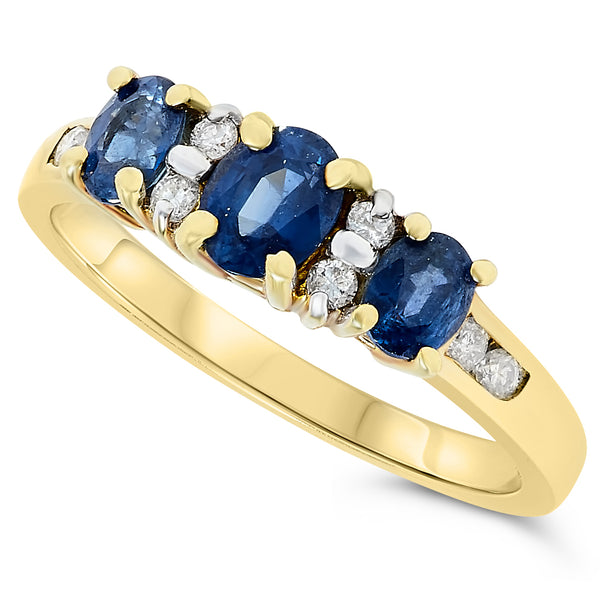 18k Yellow Gold Sapphire Rings