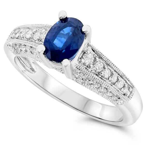 18k White Gold Sapphire Rings