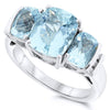 14k White Gold Aquamarine Rings